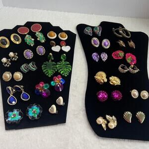 Stunning colorful summer vibes clip on earrings bundle